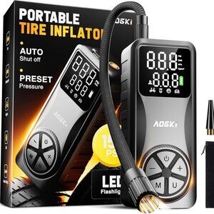 Tire Inflator Portable Air Compressor: 4X Faster 150 PSI Cordless Air Pump - NEW